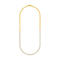 Diamond Halfway Tennis Straight Necklace (7tcw)