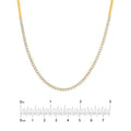 Diamond Halfway Tennis Straight Necklace (7tcw)