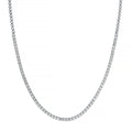 Diamond Halfway Tennis Straight Necklace (7tcw)