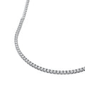 Diamond Halfway Tennis Straight Necklace (7tcw)