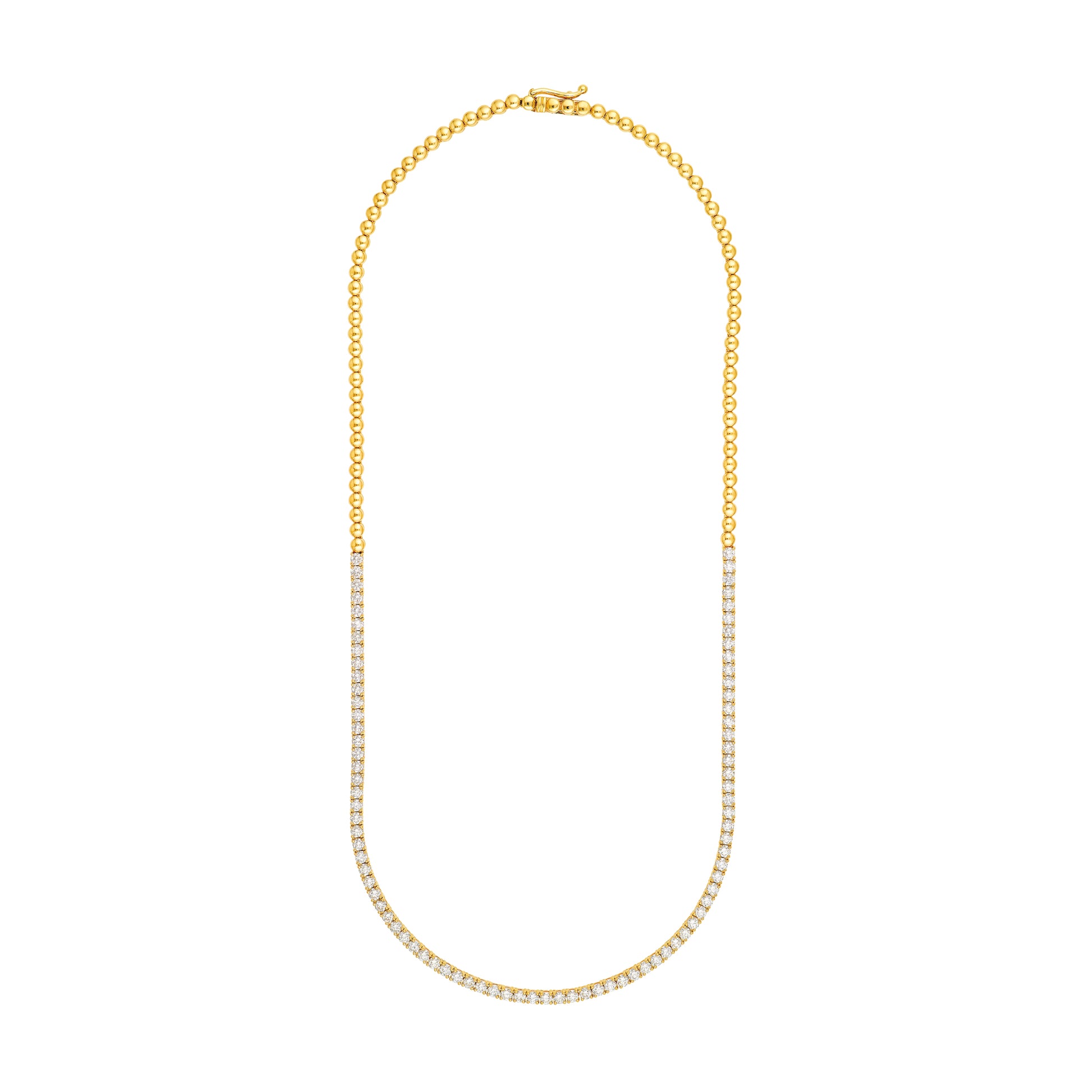 4-5/8tcw Diamond Halfway Tennis Necklace