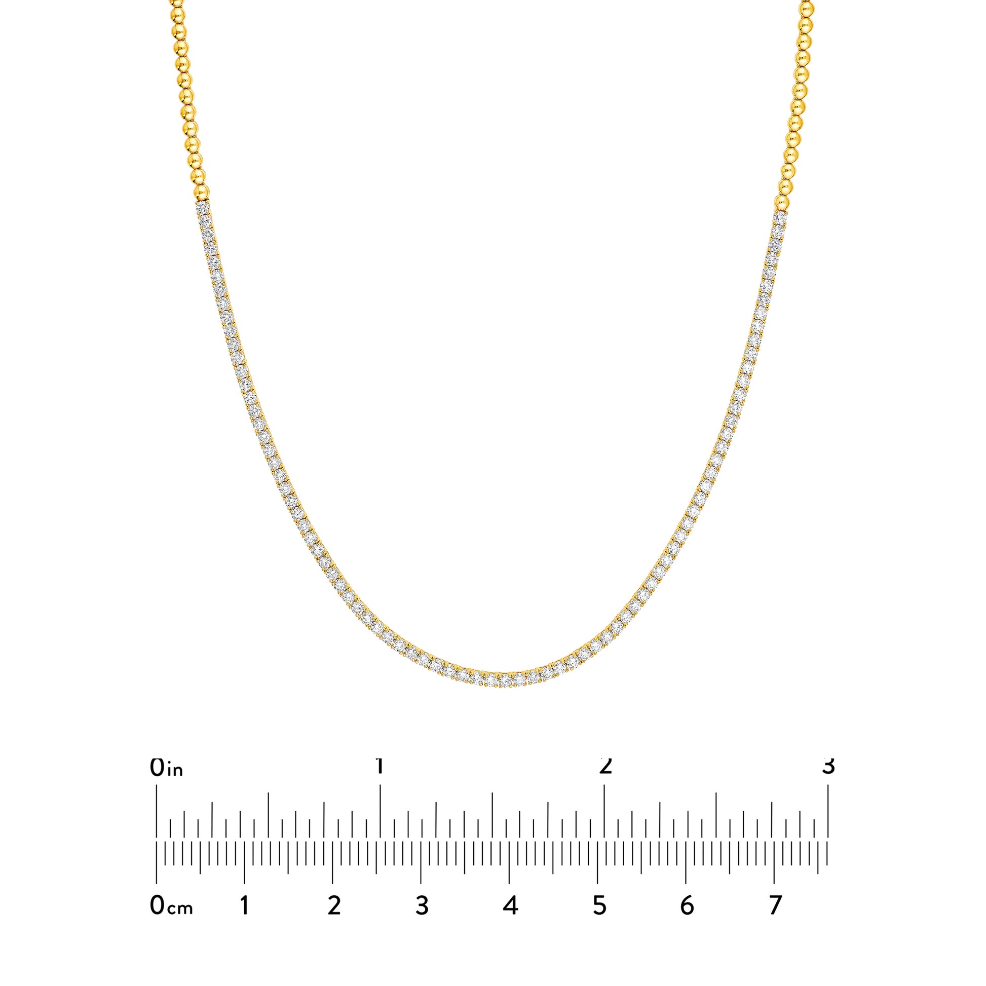 4-5/8tcw Diamond Halfway Tennis Necklace