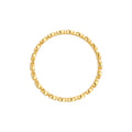 Flat Oval Beaded Band Ring