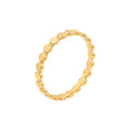 Flat Oval Beaded Band Ring