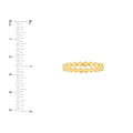 Flat Oval Beaded Band Ring