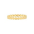 Flat Oval Beaded Band Ring