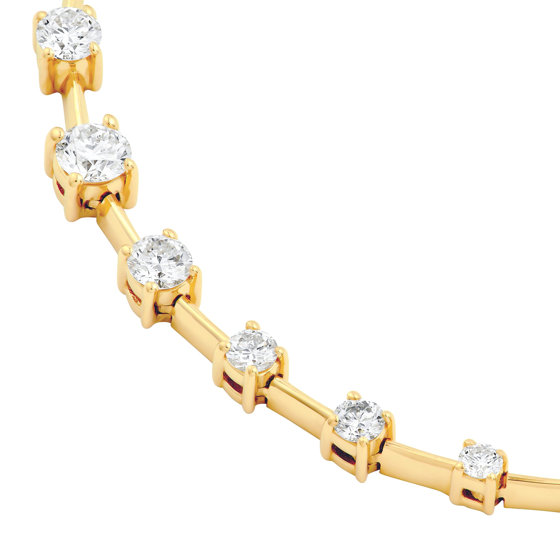 Round Ascending Diamond Necklace (1tcw)