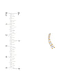 7/8tcw Graduated Round Diamond Climber Earrings