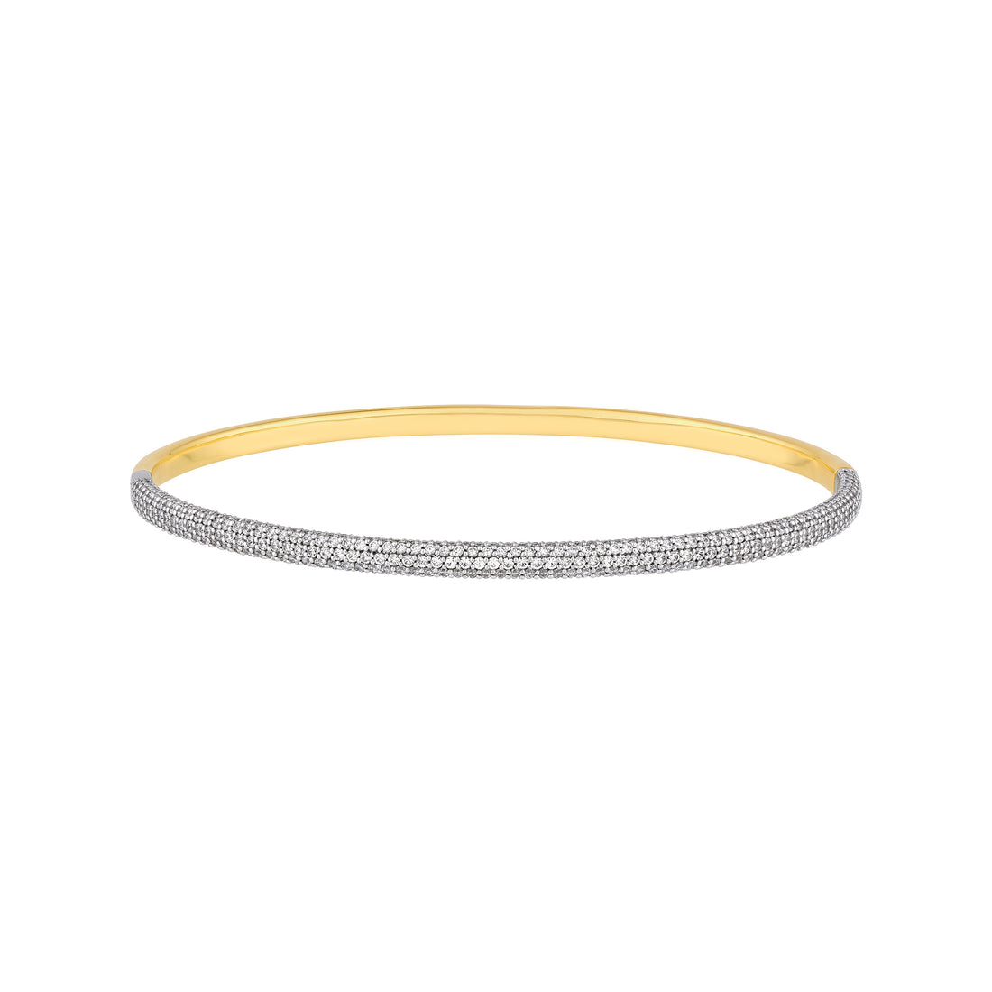 1-7/8tcw Diamond Half Pavé Bangle