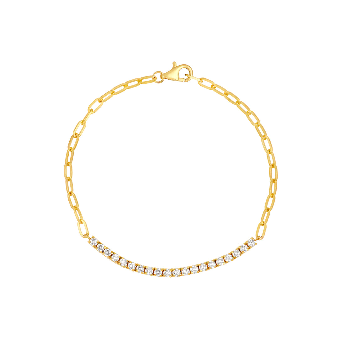 1.0tcw Diamond Paper Clip Bracelet