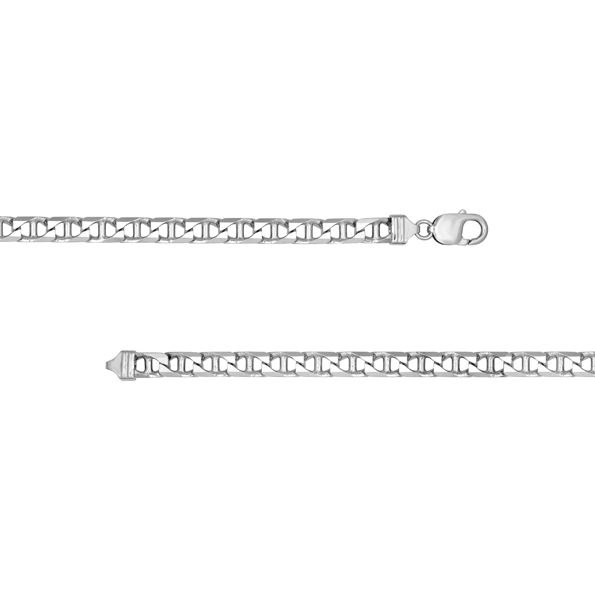 7.30mm Sterling Silver D/C Mariner Chain