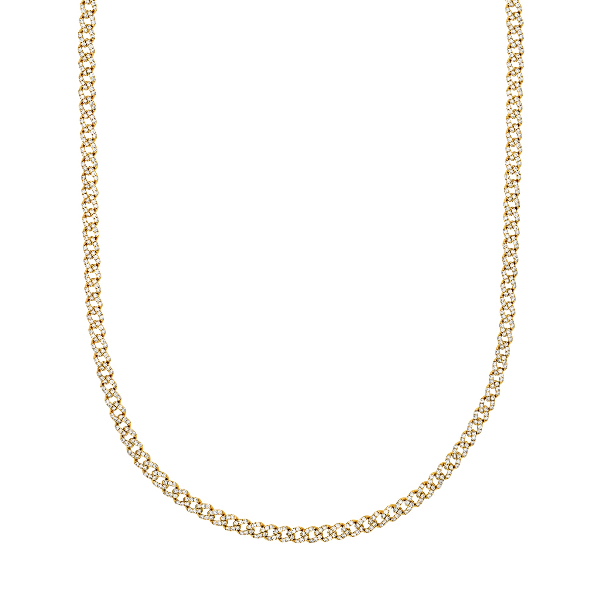 4tcw Diamond Curb Necklace