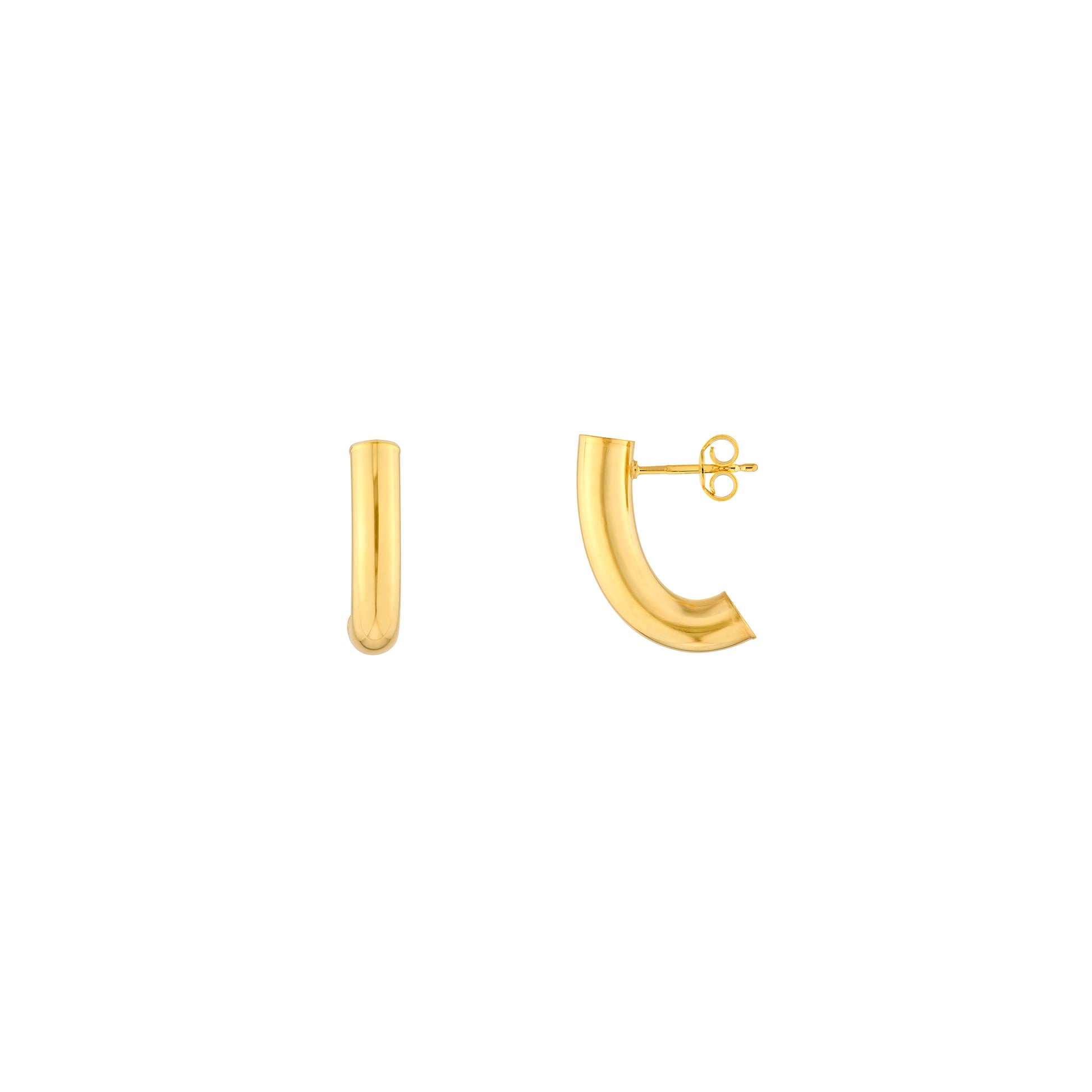 5mm Small Round J Hoop Earrings