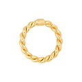 Double Twist Polished Tube Ring