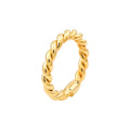 Double Twist Polished Tube Ring