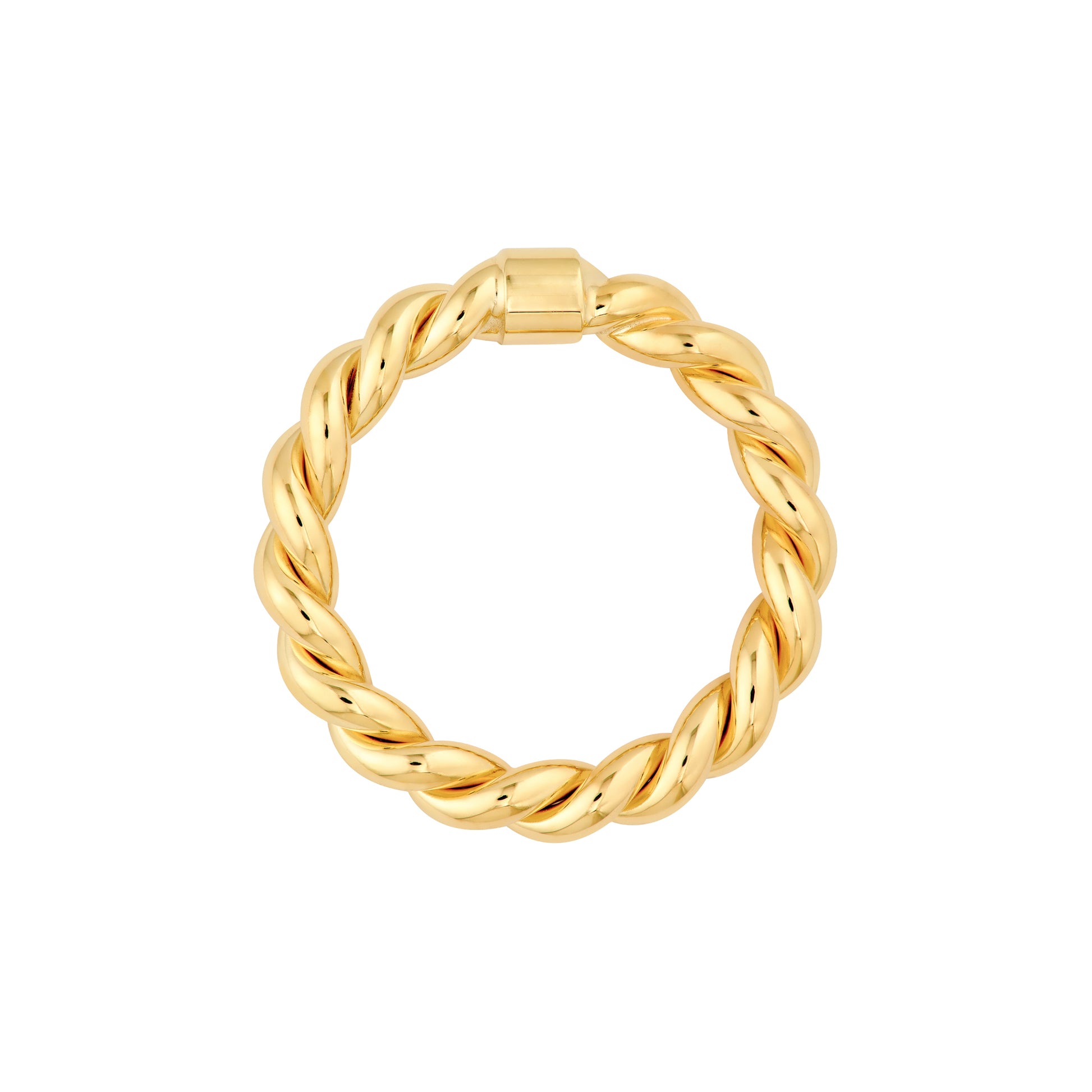 Double Twist Polished Tube Ring