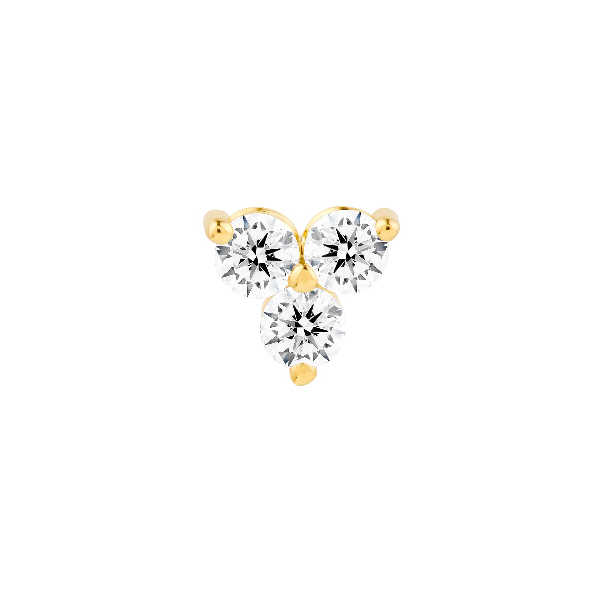 5/8tcw Diamond Trio Stud Earrings