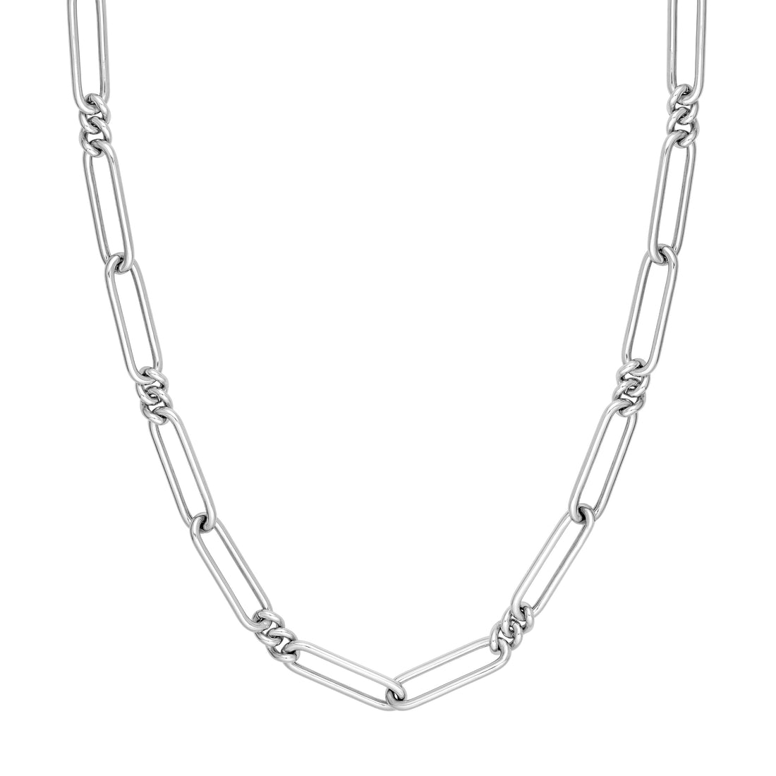 Long Paper Clip Link Necklace