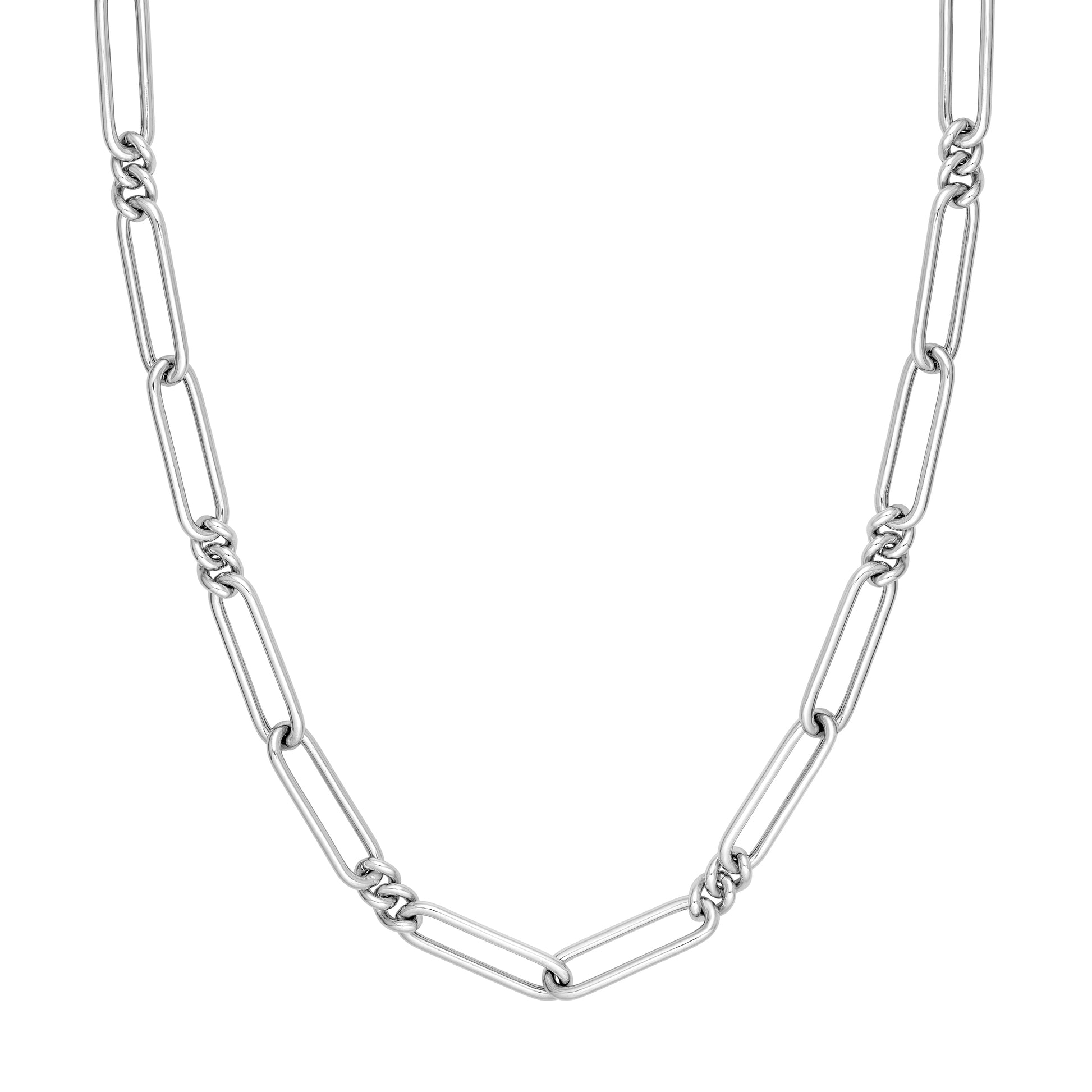 Long Paper Clip Link Necklace