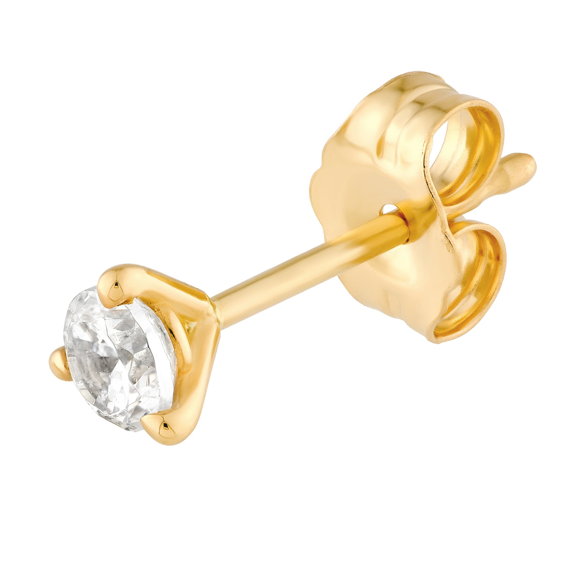 1/5tcw Round Diamond 3 Prong Stud Earrings