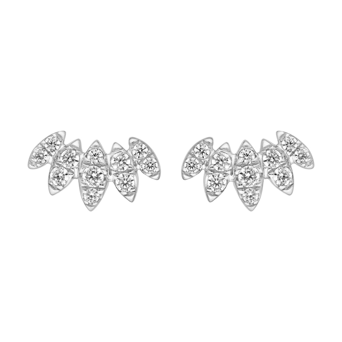 3/8tcw Diamond Flower Stud Earrings