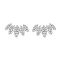 3/8tcw Diamond Flower Stud Earrings