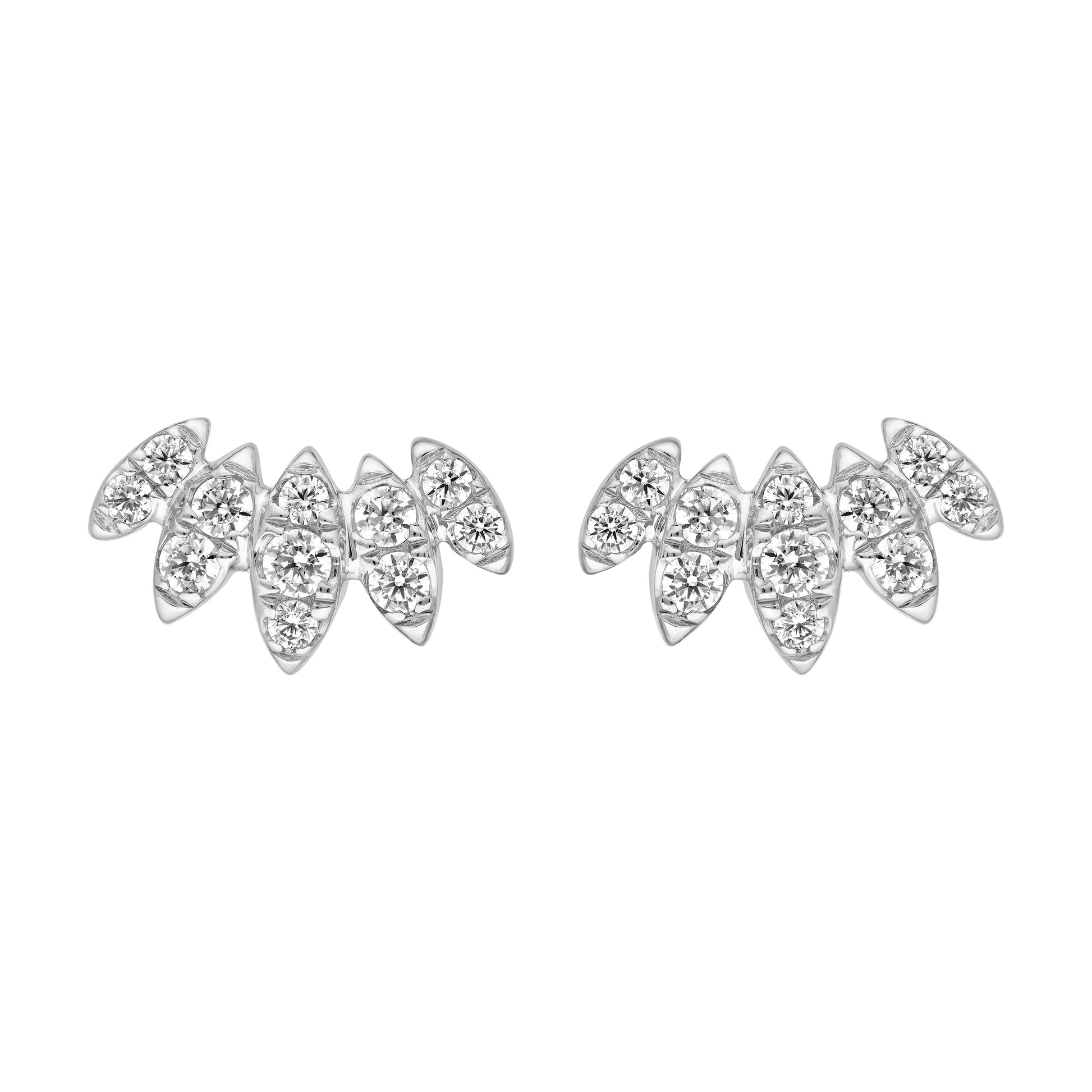 3/8tcw Diamond Flower Stud Earrings