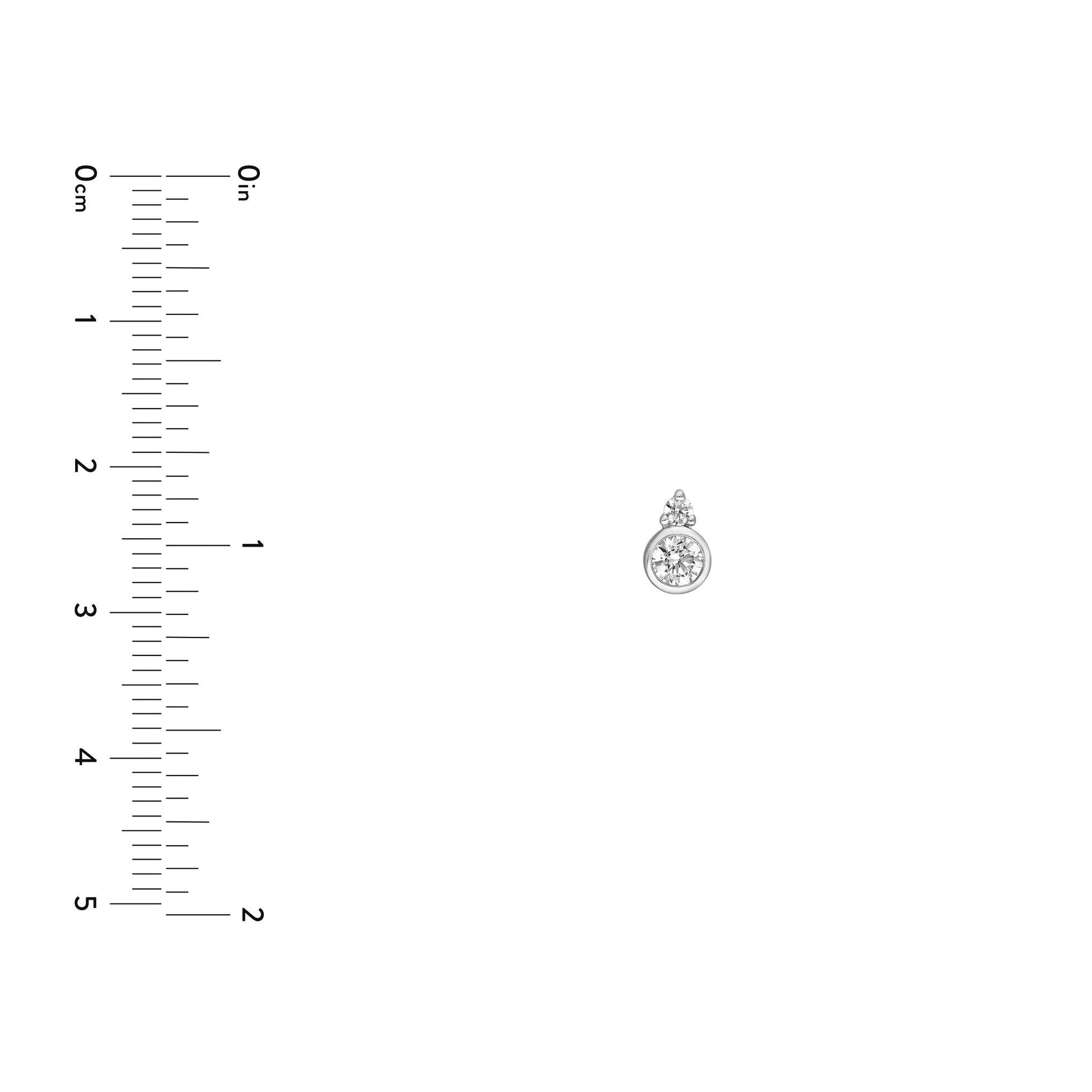 3/8tcw Round Bezel Diamond Earrings