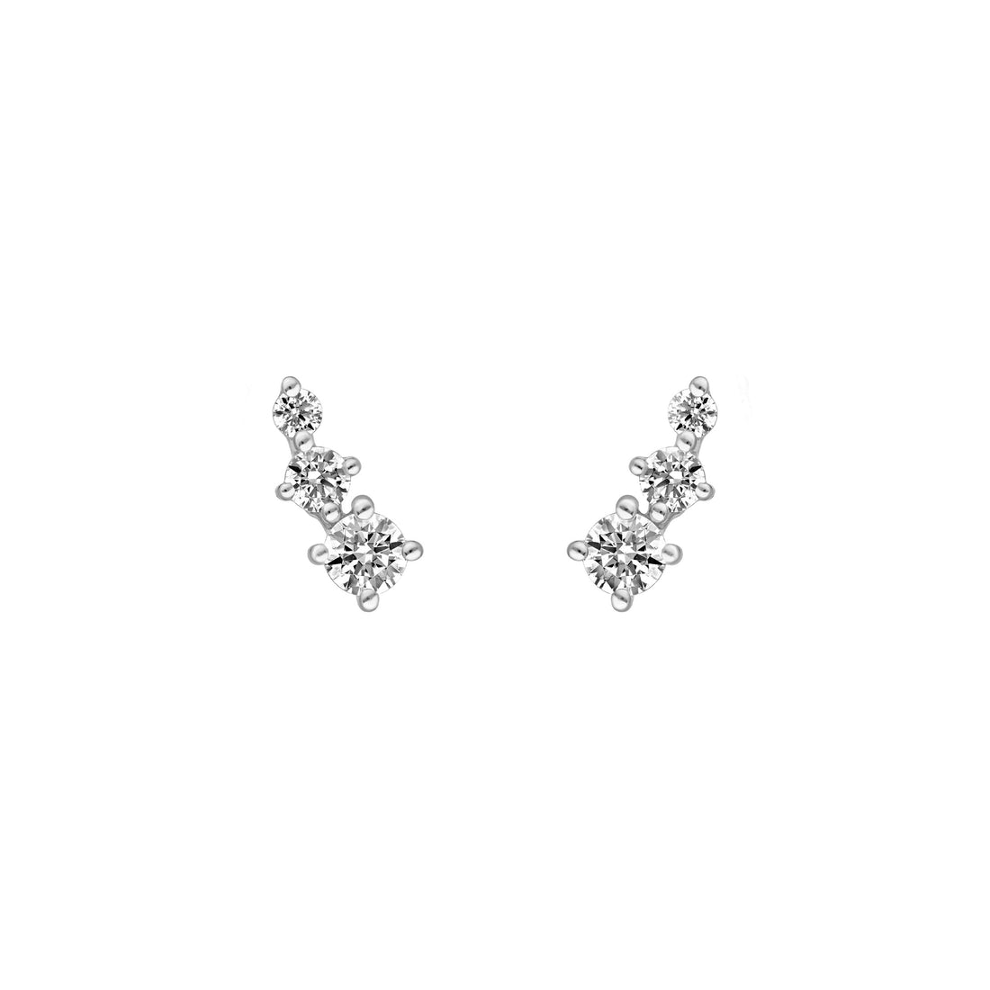 1/5tcw Diamond Graduated Earrings