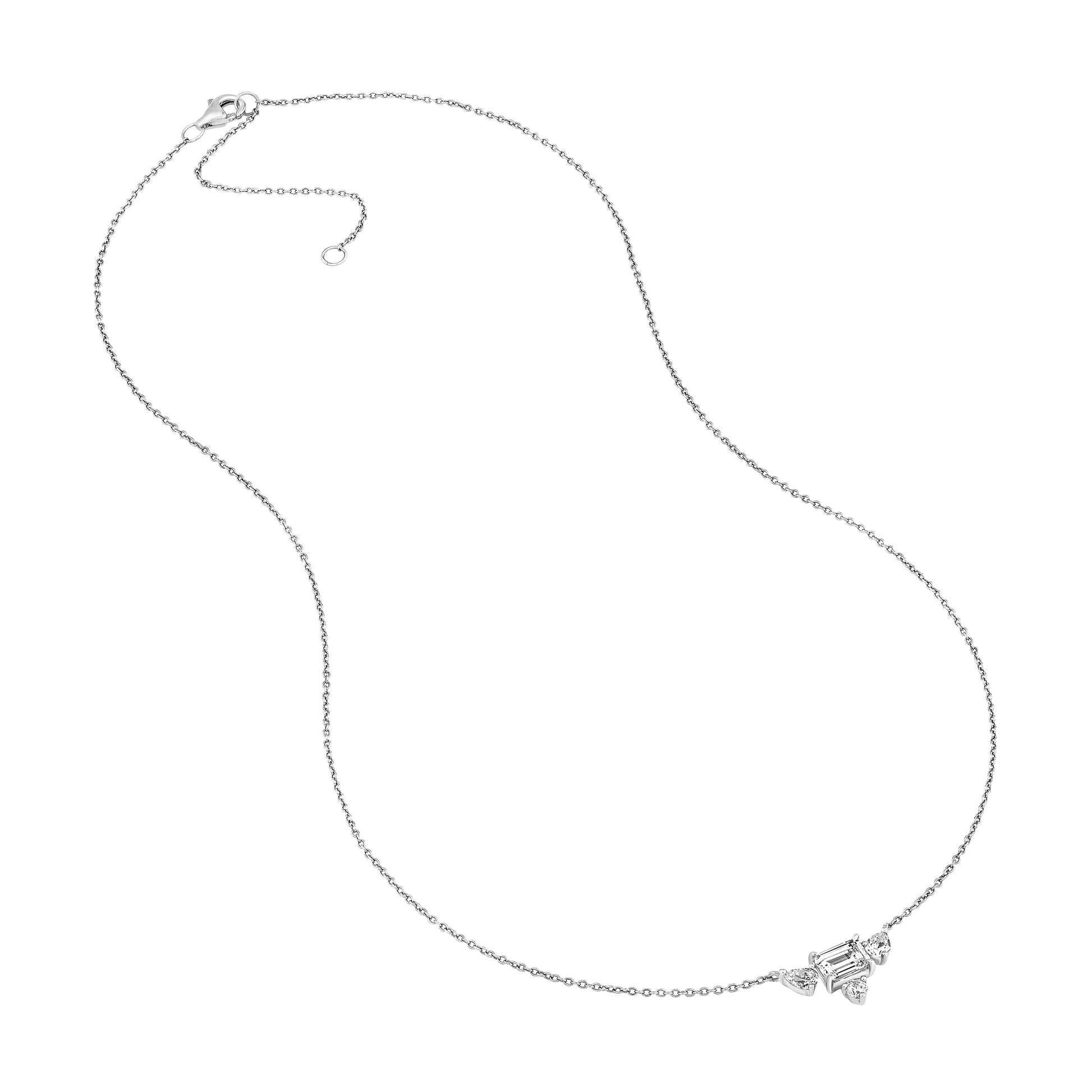 Three Stone Diamond Necklace
