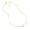1-1/2tcw Toi et Moi Pear & Oval Diamond Necklace