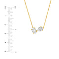 1-1/2tcw Toi et Moi Pear & Oval Diamond Necklace