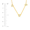 1tcw Multi Stone Bezel Diamond Station Necklace