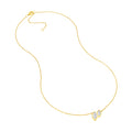 1-1/6tcw Toi et Moi Marquise Diamond Necklace