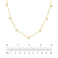 2tcw Pear & Round Diamond Station Necklace