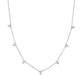 2tcw Pear & Round Diamond Station Necklace