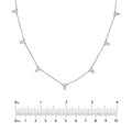 2tcw Pear & Round Diamond Station Necklace