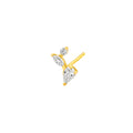 3/4tcw Pear Marquise & Round Diamond Cluster Stud Earrings