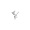 3/4tcw Pear Marquise & Round Diamond Cluster Stud Earrings