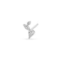 3/4tcw Pear Marquise & Round Diamond Cluster Stud Earrings