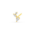 3/4tcw Pear Marquise & Round Diamond Cluster Stud Earrings