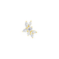 2-3/4tcw Round Pear & Marquise Diamond Cluster Stud Earrings