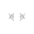 1-1/2tcw Pear Marquise & Round Diamond Stud Earrings