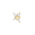 1-1/2tcw Pear Marquise & Round Diamond Stud Earrings