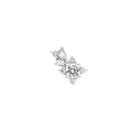 1-1/8tcw Pear & Round Diamond Stud Earrings