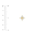7/8tcw Marquise Diamond Flower Earrings