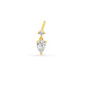 1tcw Pear & Round Diamond Stud Earrings