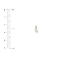 7/8tcw Pear Marquise and Round Diamond Stud Earrings