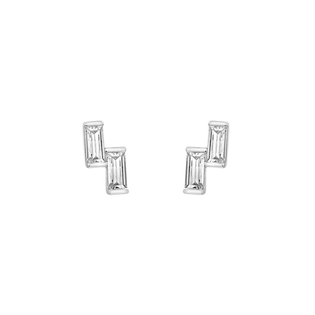 1/2tcw Baguette Diamond Stud Earrings