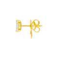 5/8tcw Square Baguette & Round Diamond Earrings